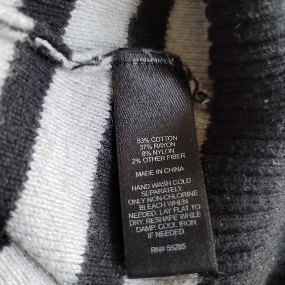 EXPRESS Black/Grey Striped Sweater - Picture 9 of 9